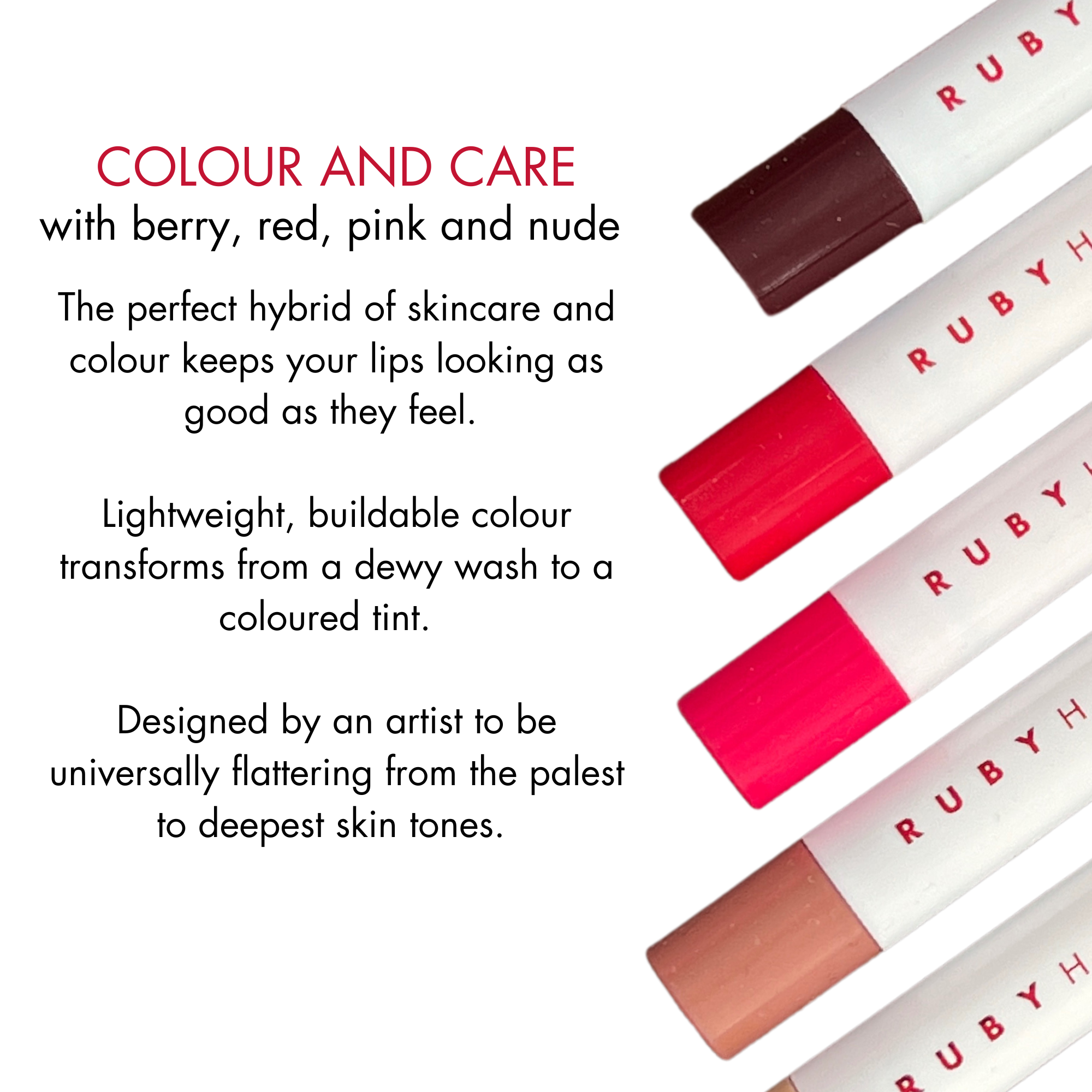 Colour and care Lip Serum Balm infographic